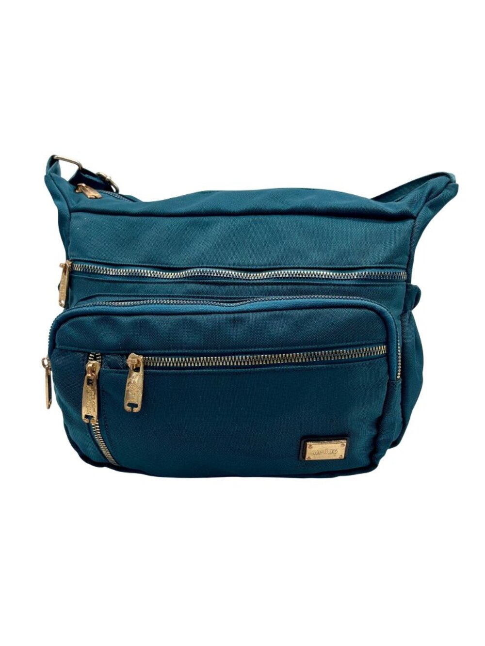 Jingpin Deep Teal Polyester Crossbody